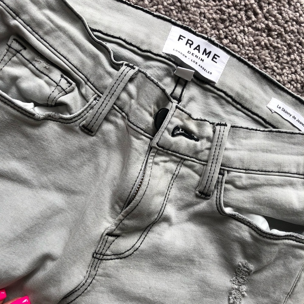 Frame Skinny Rip Destroyed Jeans - Picture 2 of 4